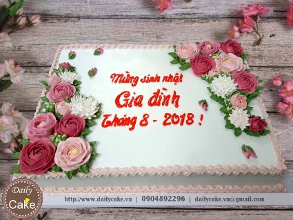 Bánh gato mừng sinh nhật gia đình