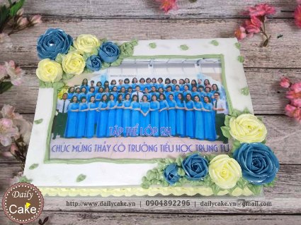 Bánh in ảnh chúc mừng các thầy cô giáo