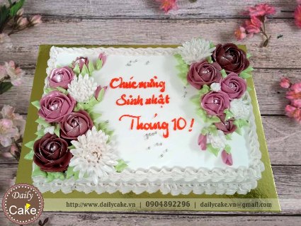 Bánh tổ chức sinh nhật tháng cho nhân viên công ty