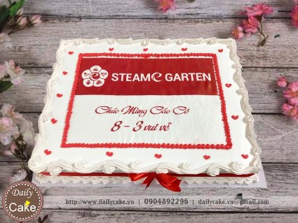 Bánh gato mừng 8-3 các cô giáo trường mầm non Steame Garten