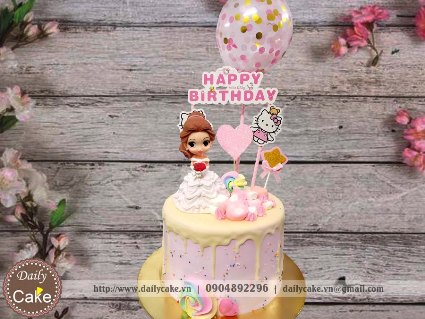 Bánh sinh nhật mô hình công chúa Disney Belle