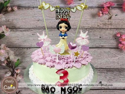 Bánh sinh nhật mô hình công chúa Disney bạch tuyết