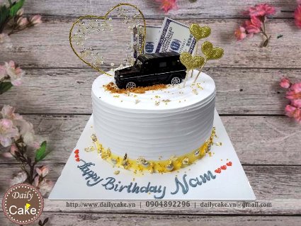 Bánh kem hiện đại trang trí mô hình siêu xe SUV