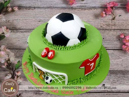 Bánh sinh nhật hình quả bóng đá fondant
