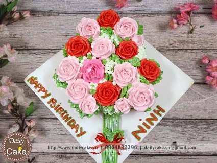 Bánh cupcake xếp hình bó hoa đẹp