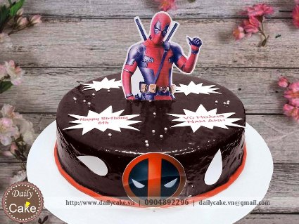 Bánh gato hình nhân vật phản anh hùng DeadPool