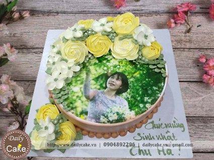 Bánh sinh nhật in ảnh bạn gái 038