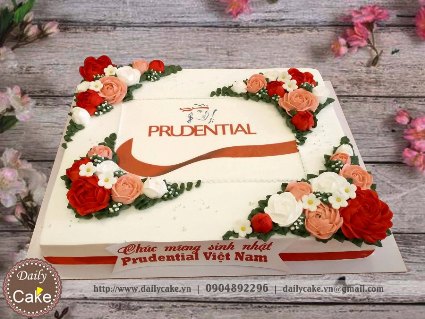 Bánh gato sinh nhật công ty bảo hiểm Prudential