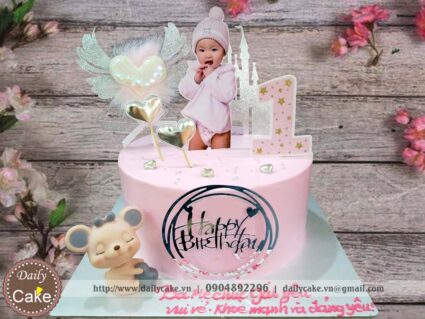 Bánh sinh nhật 1 tuổi cho bé gái tuổi chuột