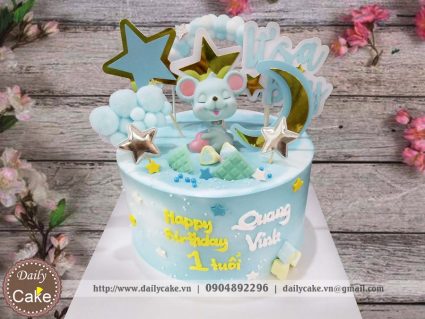 Bánh sinh nhật 1 tuổi cho bé trai tuổi chuột
