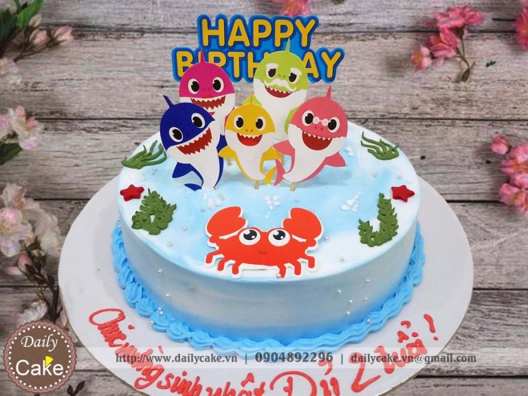 Bánh sinh nhật cá mập Baby Shark