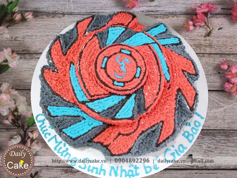 Bánh sinh nhật tạo hình con quay nado 003