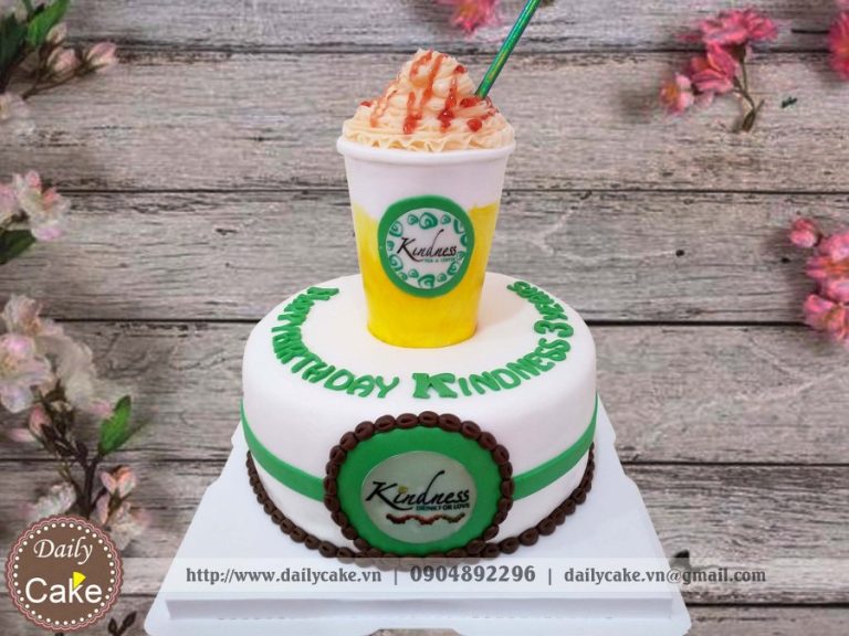 Bánh fondant sinh nhật hệ thống cửa hàng đồ uống và ăn nhanh Kindness