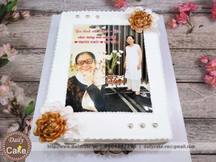 Bánh in ảnh sang trọng tinh tế tặng chị gái