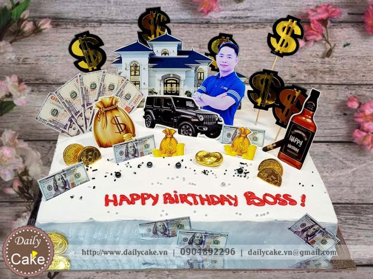Bánh sinh nhật chúc mừng giàu sang phú quý phát tài lộc
