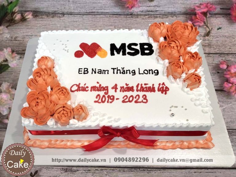 Bánh gato mừng 4 năm thành lập MSB nam thăng long