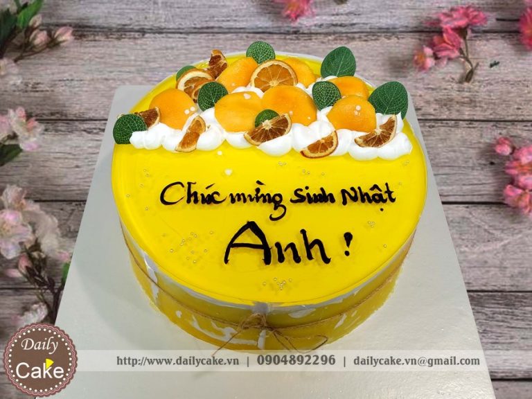 Bánh gato sinh nhật vị trái xoài thơm ngon