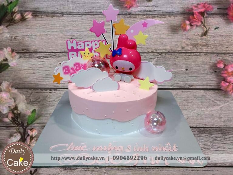 Bánh sinh nhật gắn hình nhân vật My Melody dễ thương