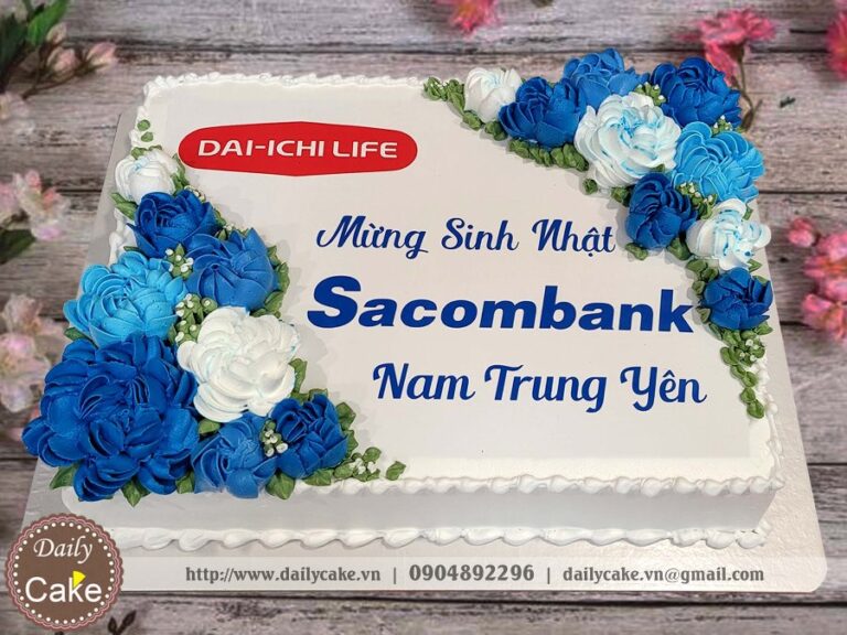 Bánh gato mừng sinh nhật Sacombank chi nhánh Nam Trung Yên