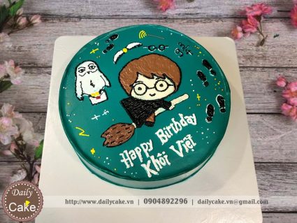 Bánh sinh nhật vẽ hình Harry Potter