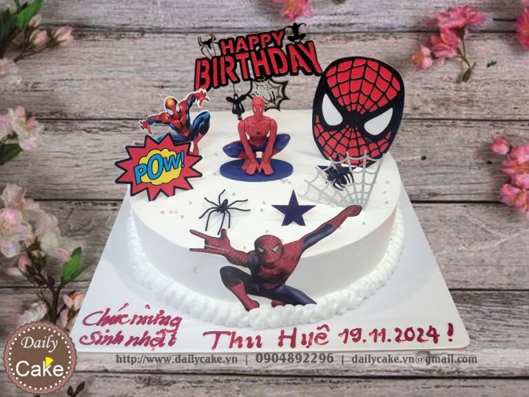 Bánh sinh nhật Spiderman đẹp thiết kế độc đáo cho bé